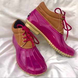 tommy hilfiger pink boots